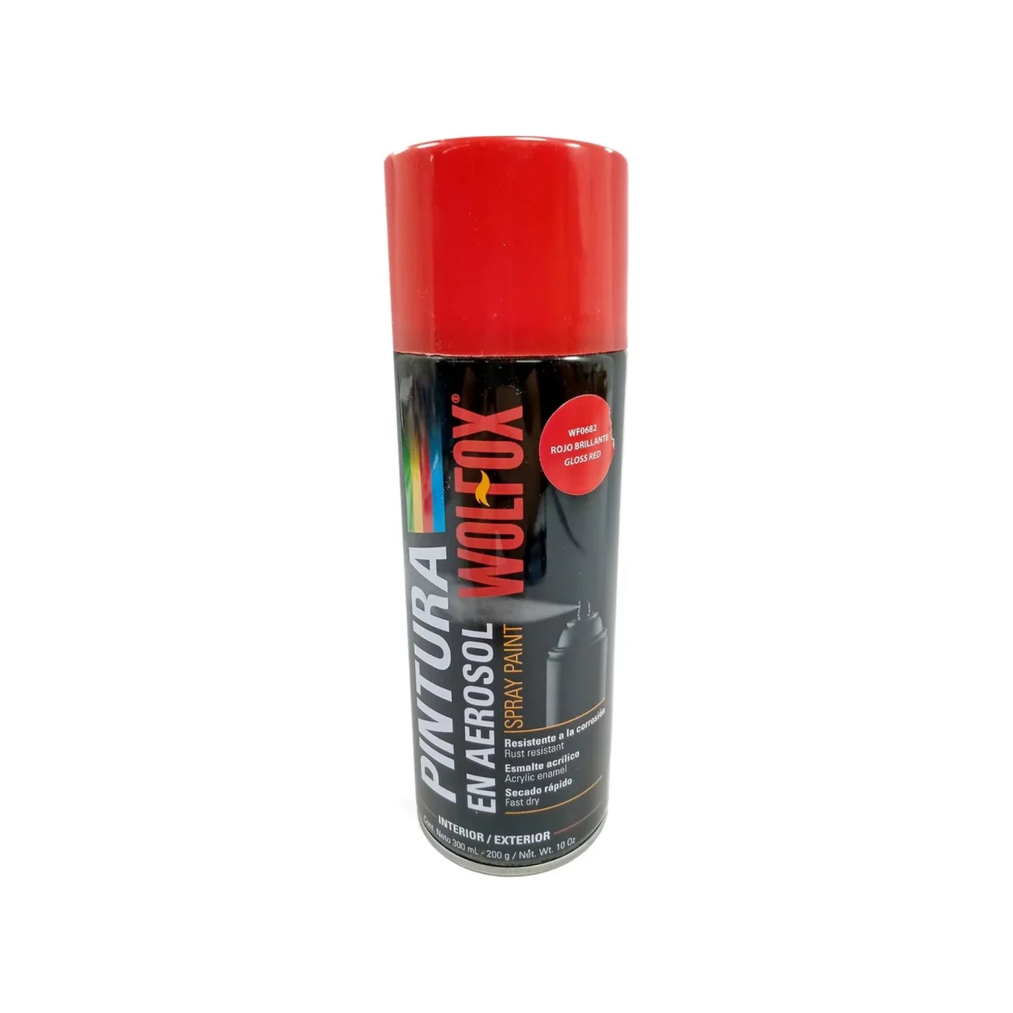 Pintura en aerosol roja brillante 300 ml Wolfox WF0682