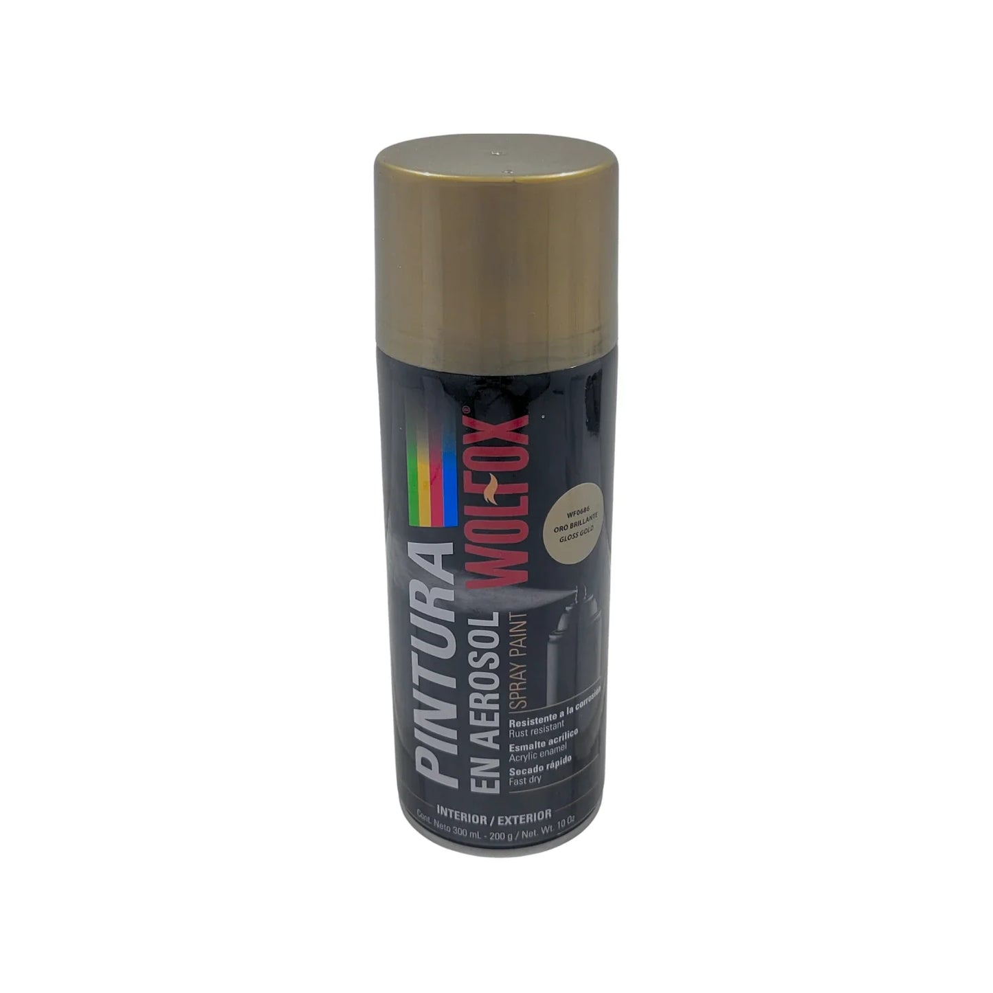 Pintura en aerosol oro brillante 300 ml Wolfox WF0686