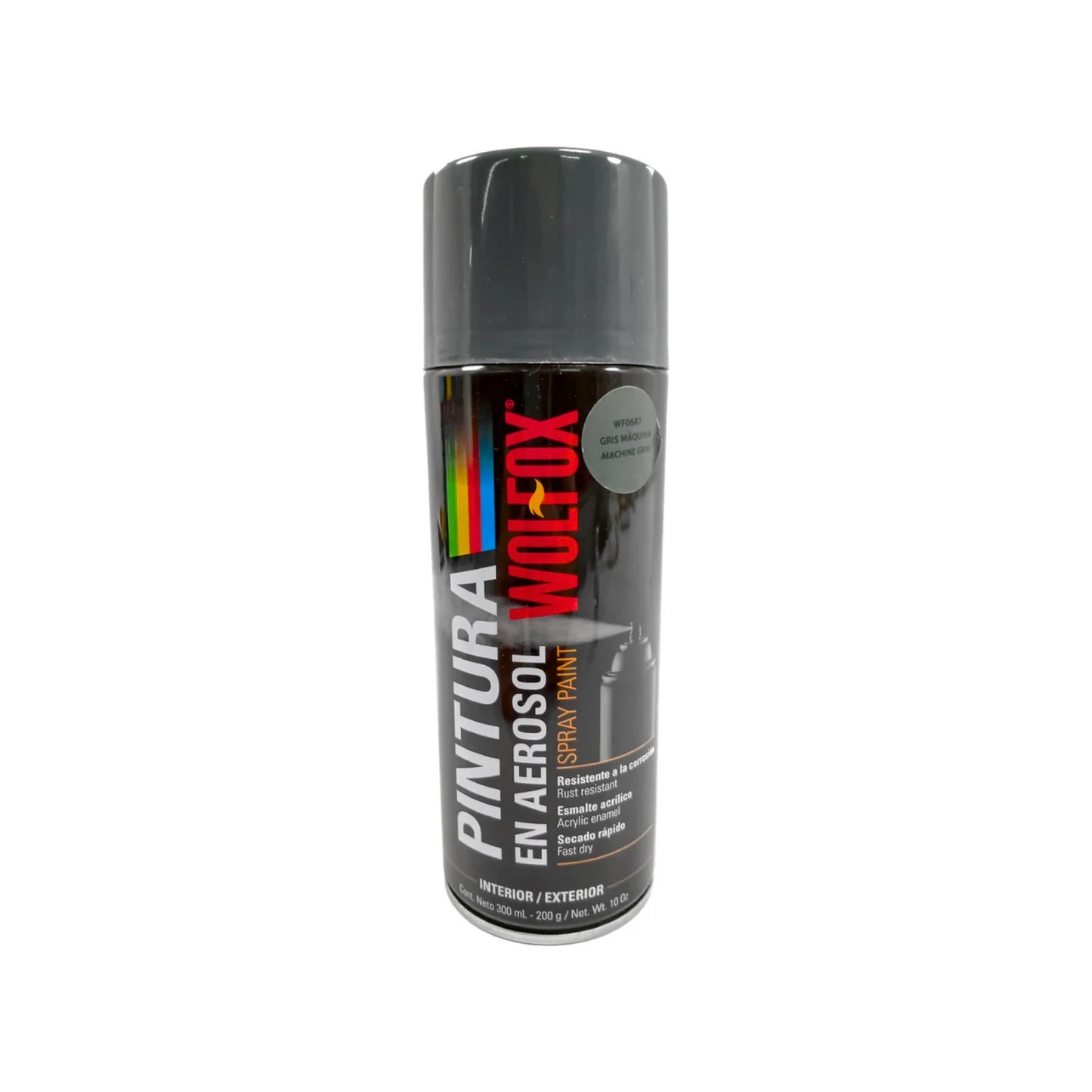 Pintura en aerosol gris máquina 300 ml Wolfox WF0687