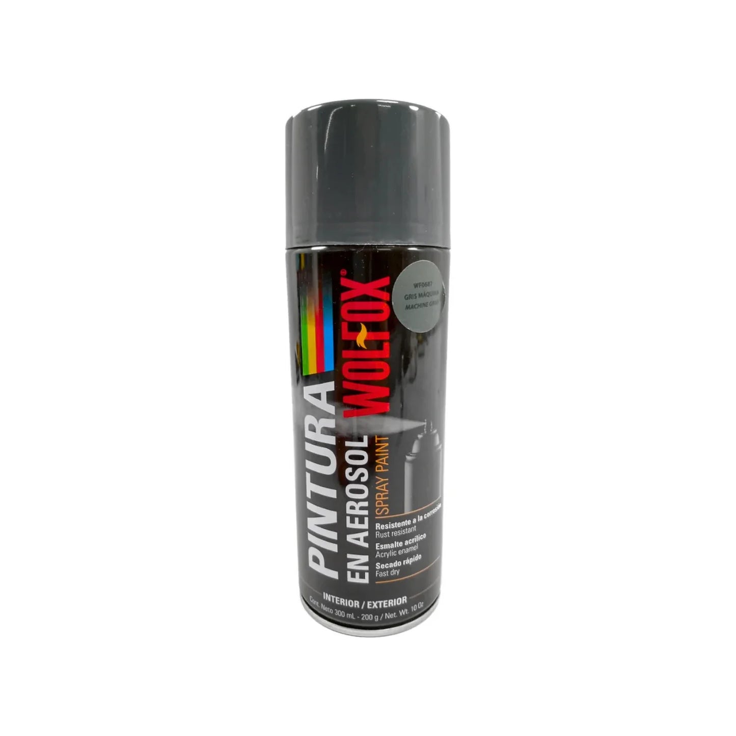 Pintura en aerosol gris máquina 300 ml Wolfox WF0687