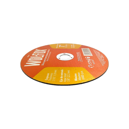 Disco 7" corte metal Wolfox WF0702 extra fino