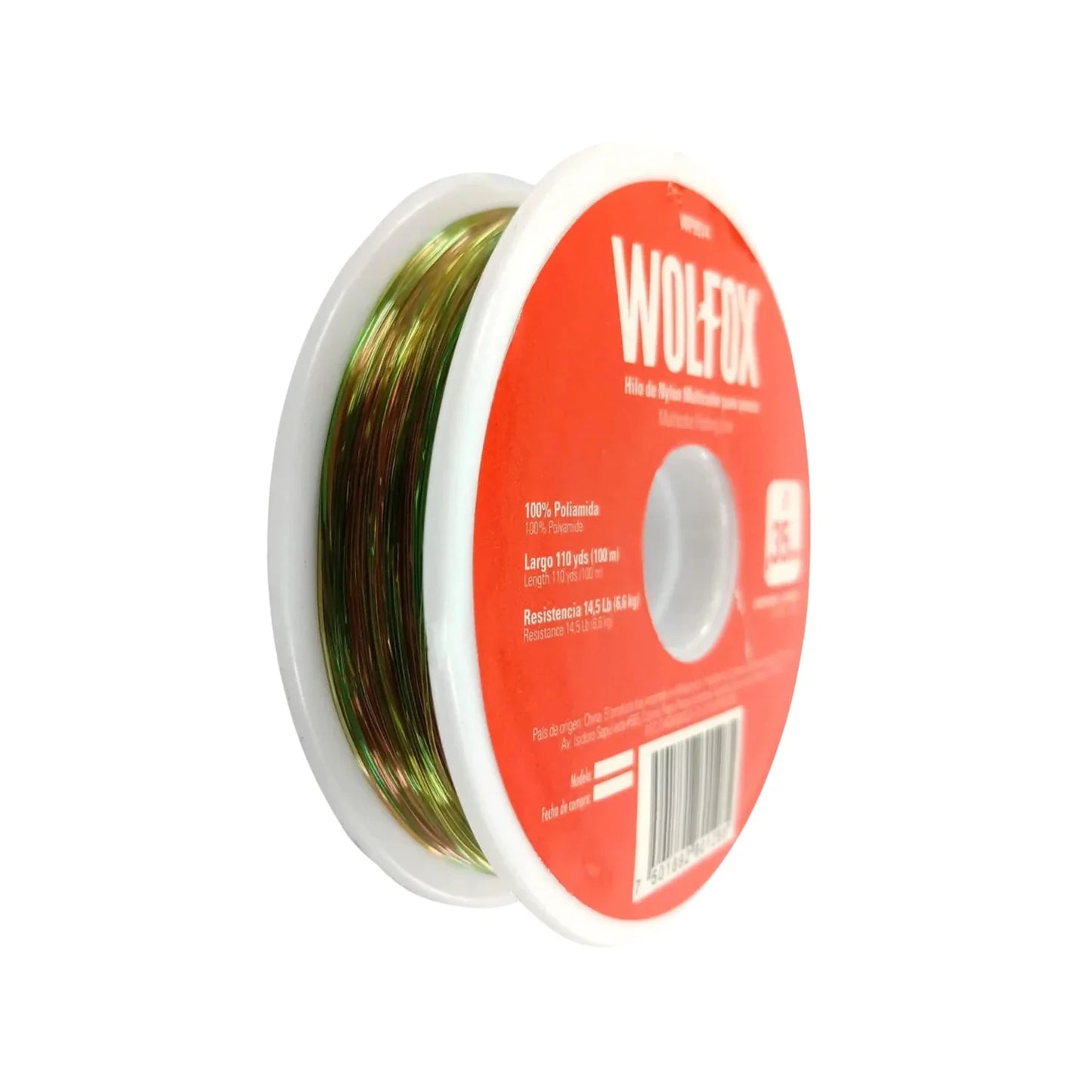 Hilo para pescar .35 mm x 100 m multicolor Wolfox WF9514