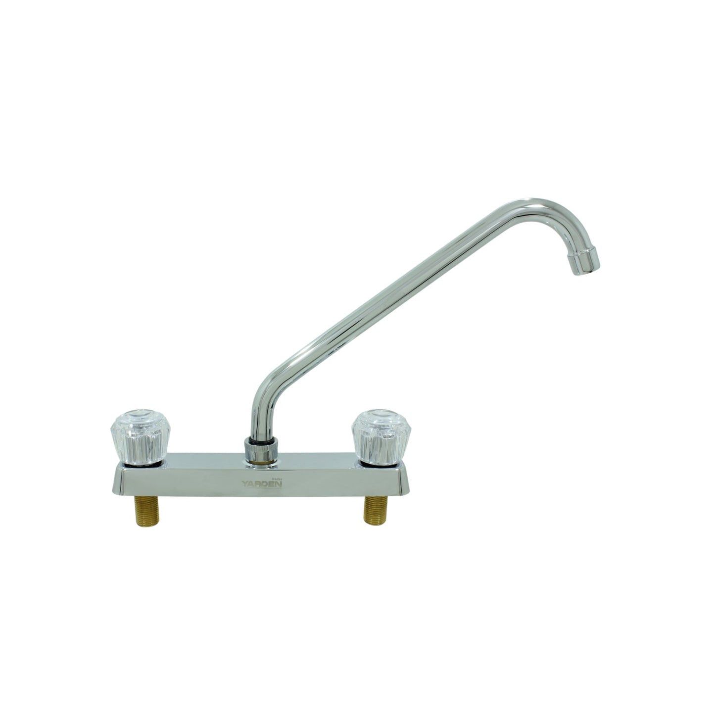 Mezcladora cromada para fregadero de cocina 8 pulgadas Yarden con dos manerales de acrílico transparentes