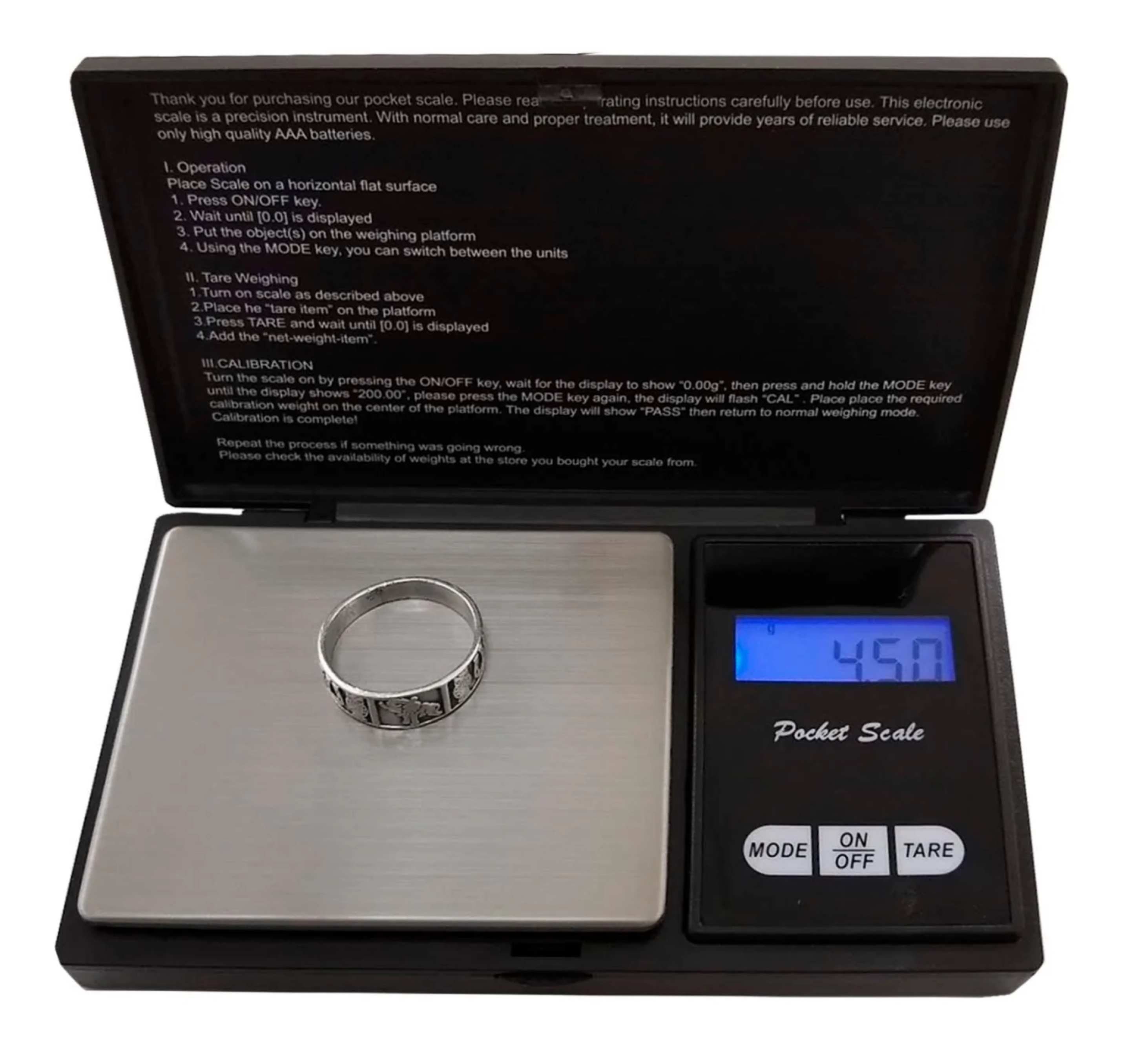 Báscula o Balanza de Precisión de Bolsillo - Hasta 500 gramos